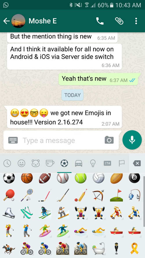 WhatsApp emoji