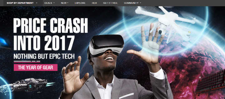 Gearbest promo "Price Crash into 2017"